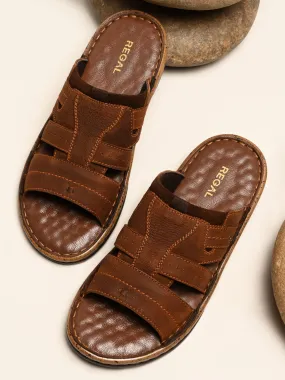 Regal Tan Men Casual Leather Sandals Espadrilles Leisure