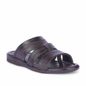 Tiger Slides Healers By Liberty Mens ZUNAIRIO-E Brown Casual Slippers