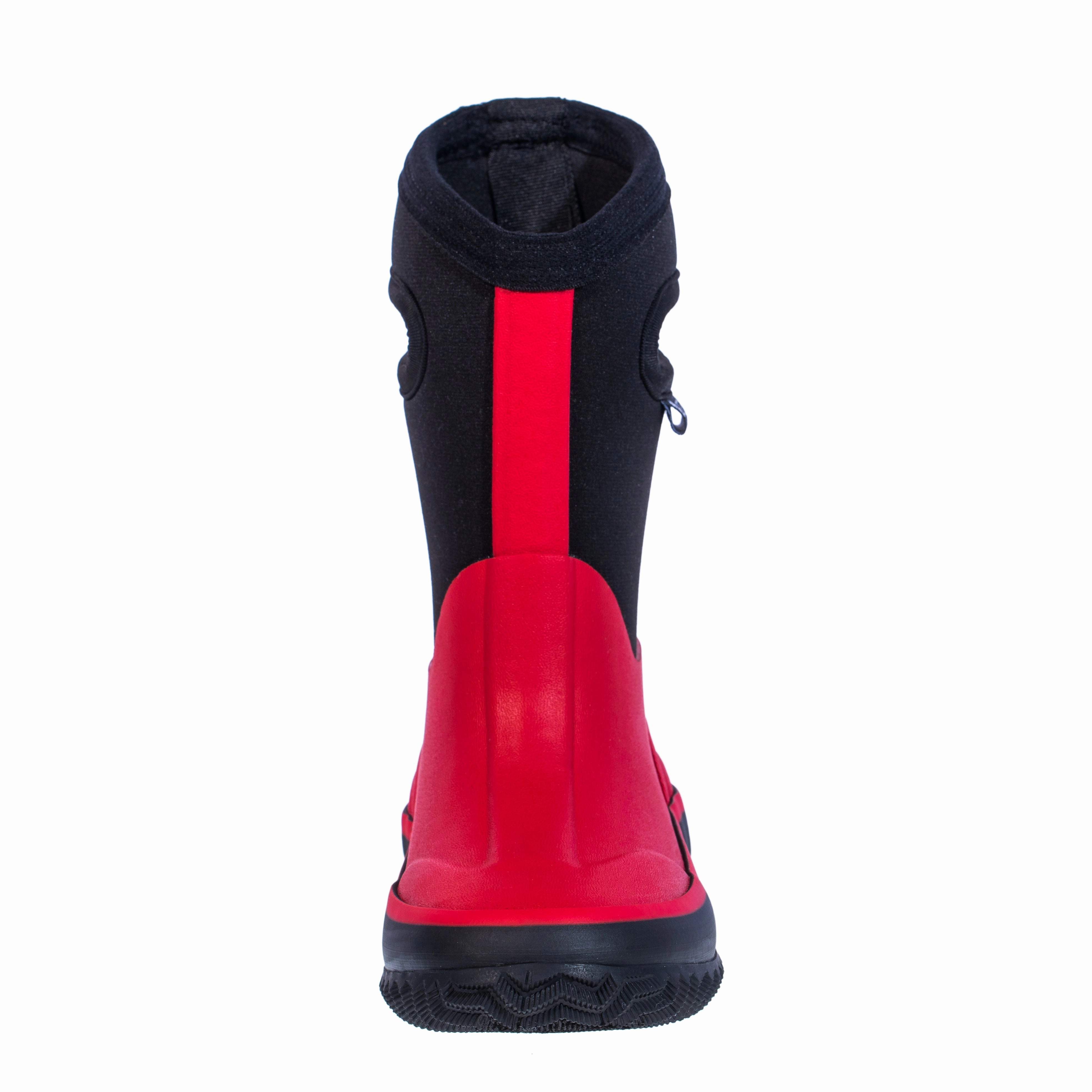Red Neoprene Rain/Snow Boots Plastic Snow Boots