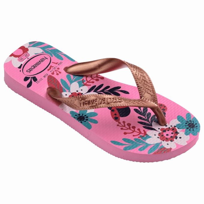 Vision Slippers Sale HAVAIANAS KIDS FLORES - PINK LEMONADE