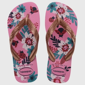Step In Slippers HAVAIANAS KIDS FLORES - PINK LEMONADE