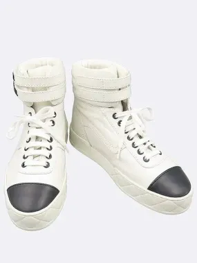 G45312 White leather high top sneakers size 38 Chanel Emmitt Smith Sneakers