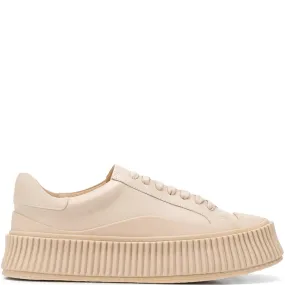 Sneakers In Ribbed Sole Lamb Trainer, Desert