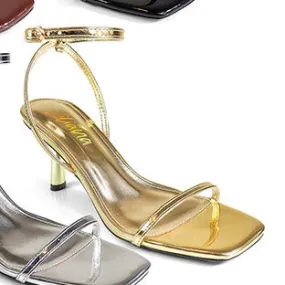 High Heels Photos RILEY-1 Gold Metallic Faux Leather