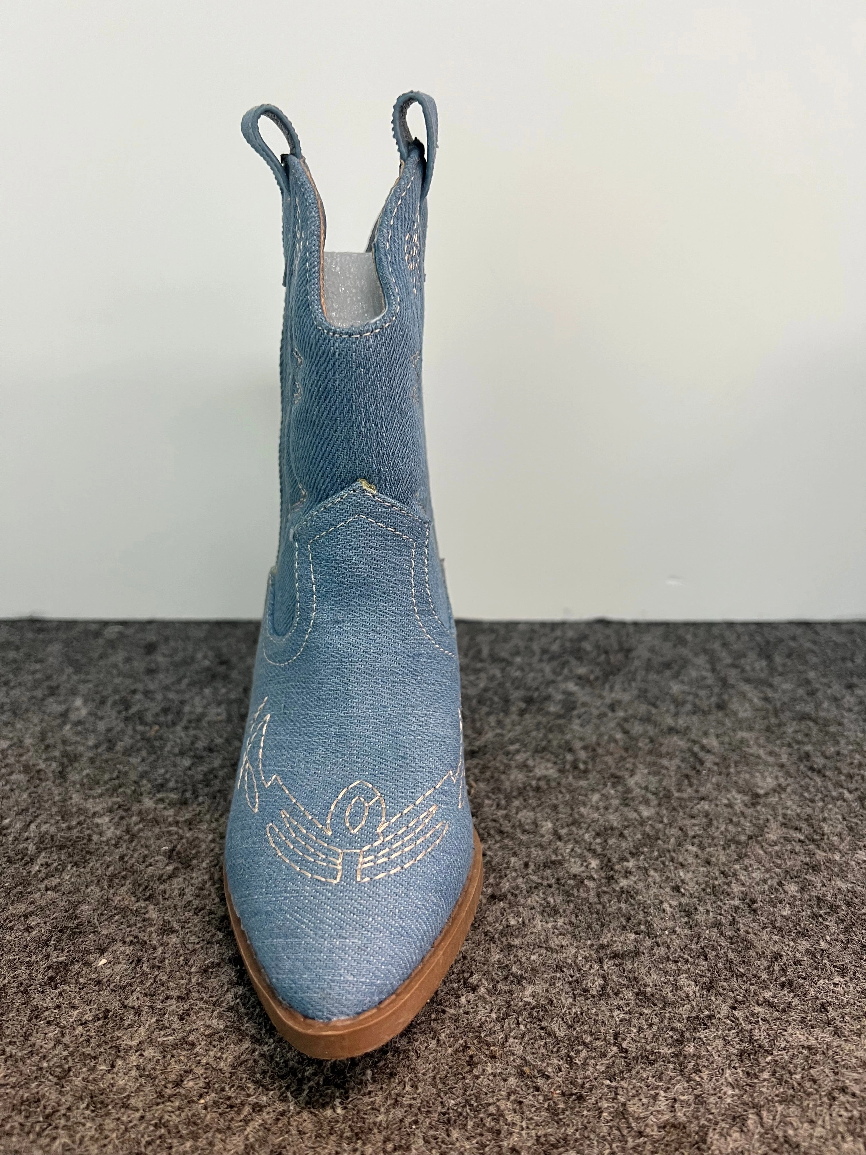 RIVER-07K KIDS Denim Leather Chelsea Boots