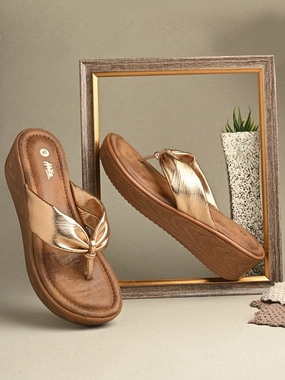 Female Flat Slippers Rivya Wedge Slippers