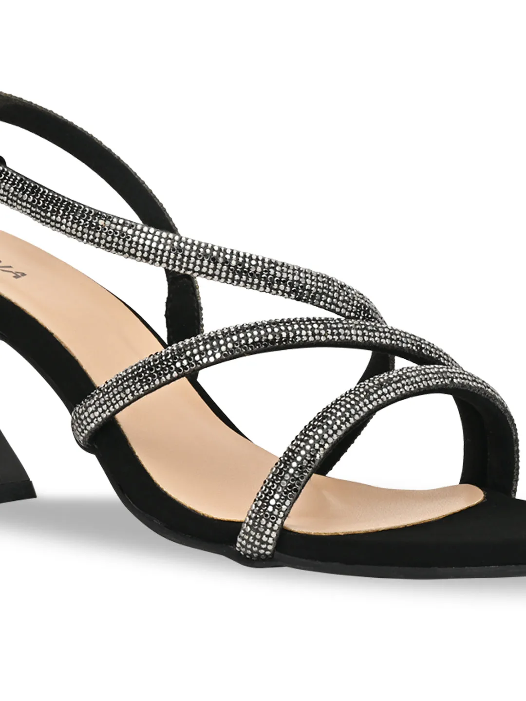 High Heel Chair For Sale Rocia By Regal Black Women Diamond Embellished Stilettos