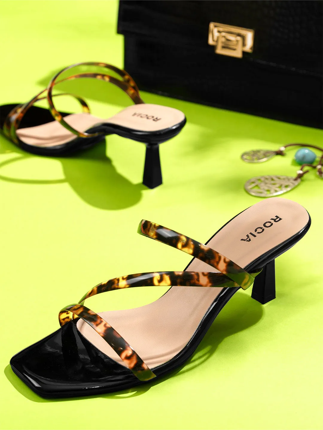 Mature High Heels Rocia By Regal Black Women Funky Zig-Zag Stilettos