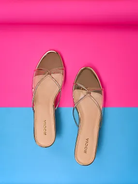 High Heel Shoe Tape Dispenser Rocia By Regal Rose Gold Women Vinyl Kitten Heel Sandal