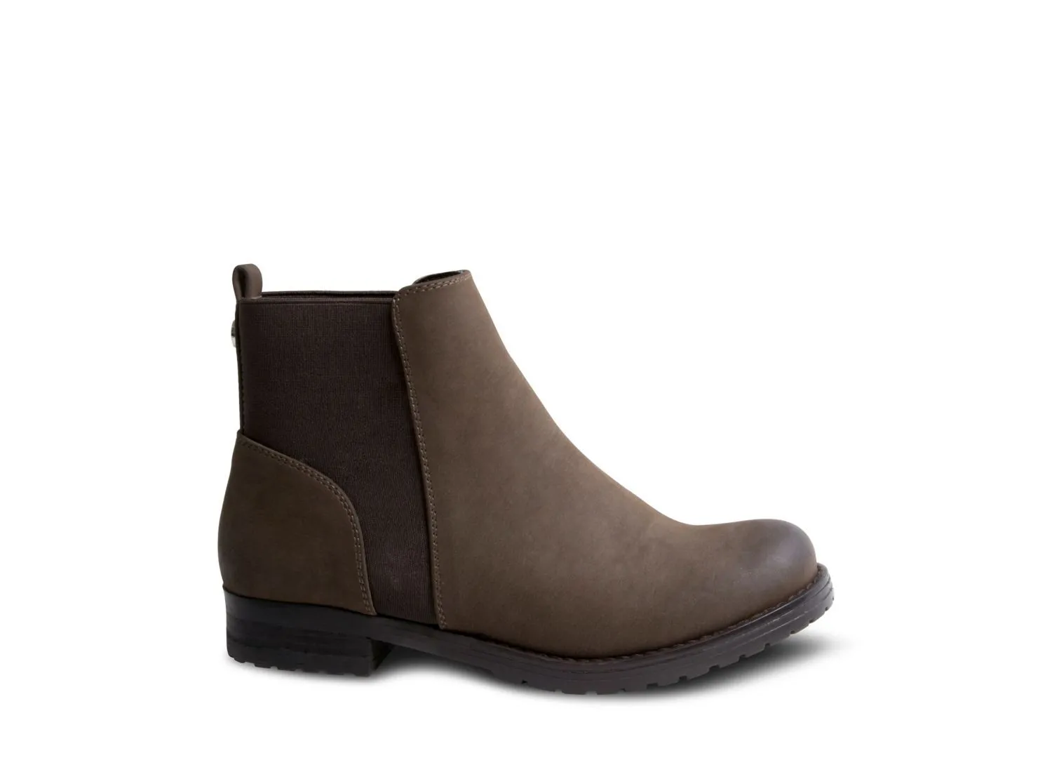 ROSETTA BROWN NUBUCK Chelsea Boots And Sweatpants
