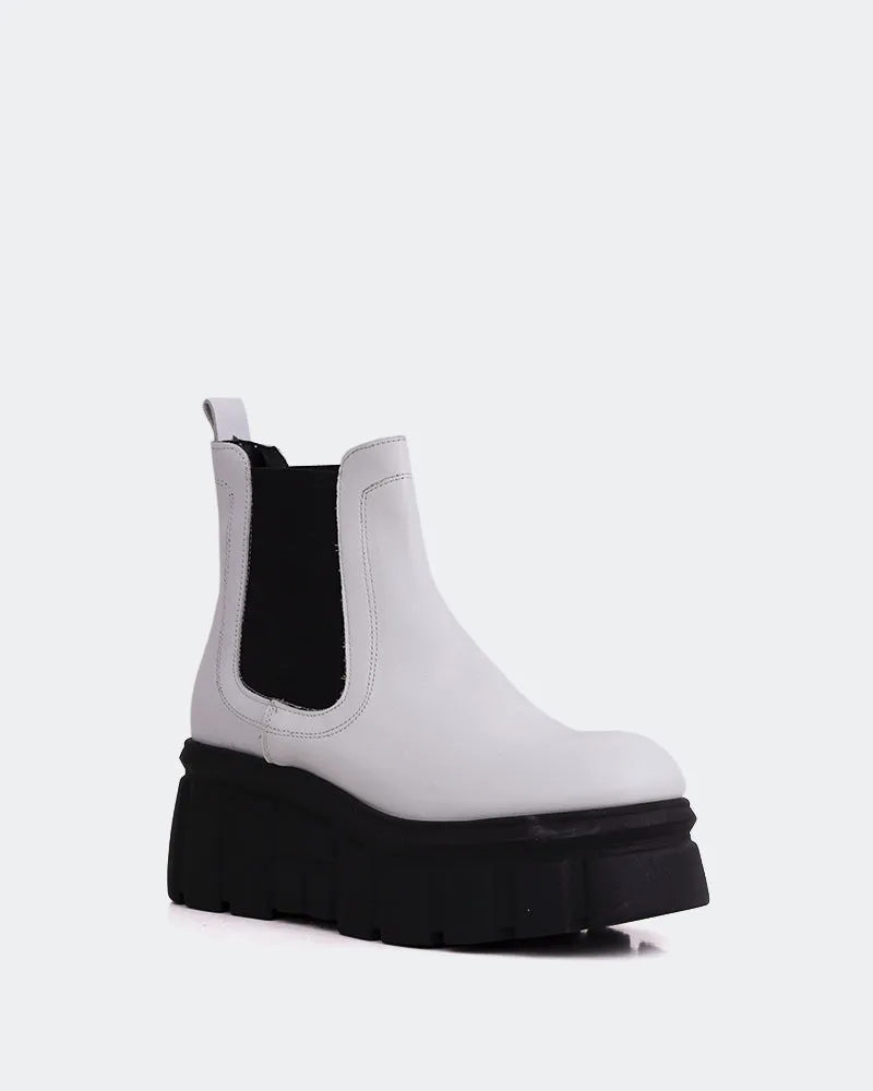 Best Leather Ankle Boots Rupert White Leather