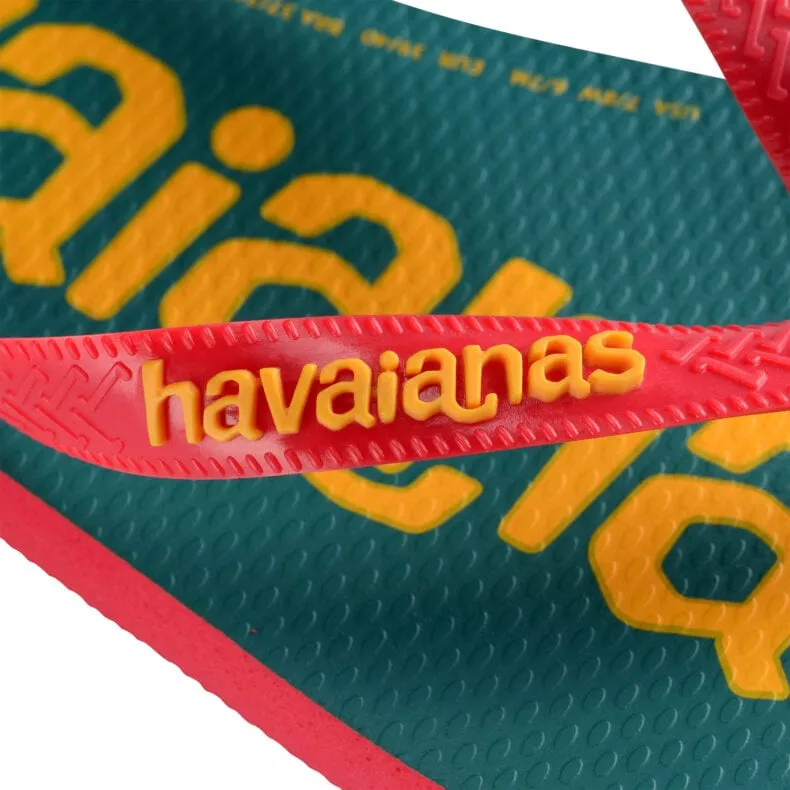 Best Flip Flops For Heel Pain HAVAIANAS TOP LOGOMANIA 2 - RUBY RED.RUBY RED