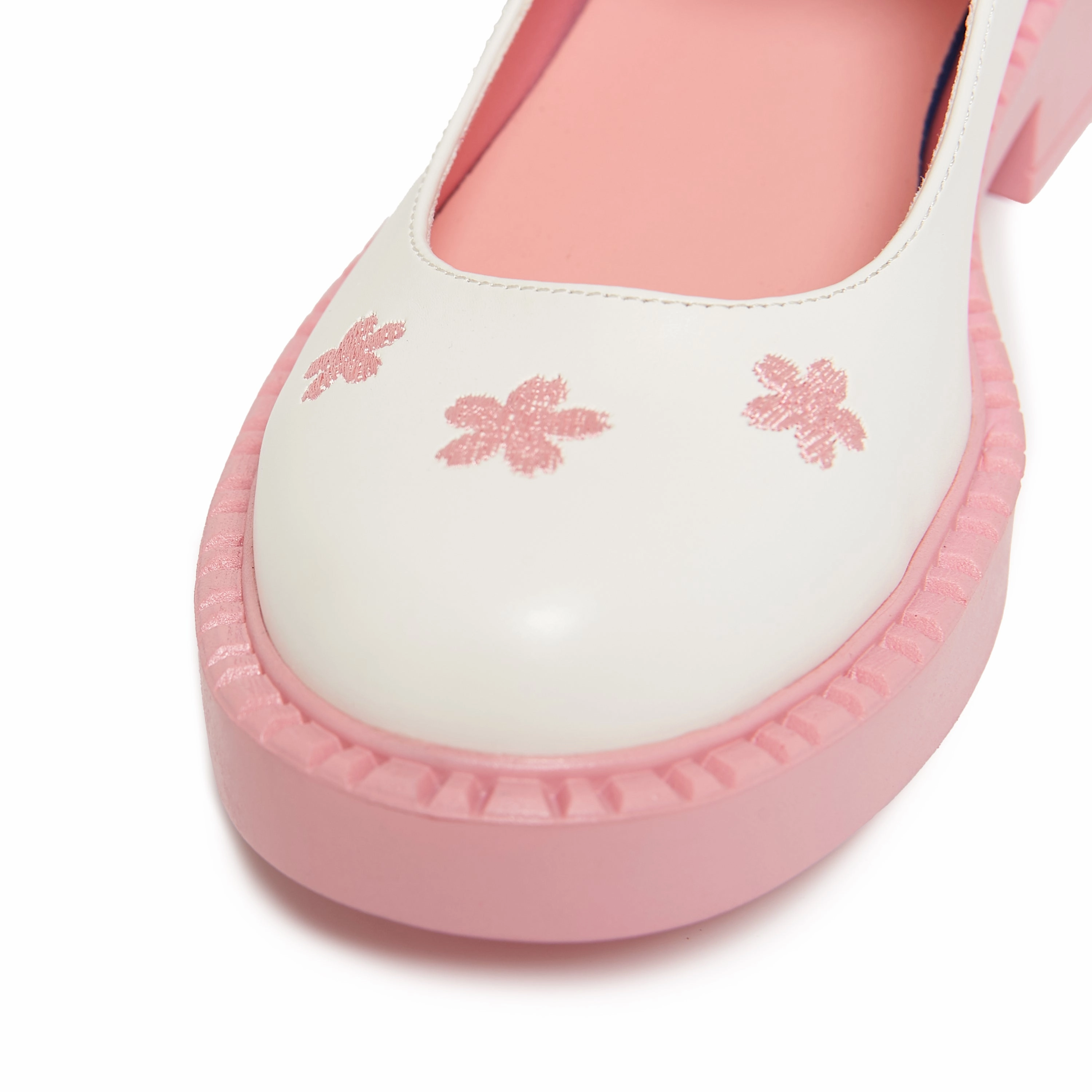 Sakura Miku Cherry Blossom Mary Janes - White Tennis Shoes Mary Janes