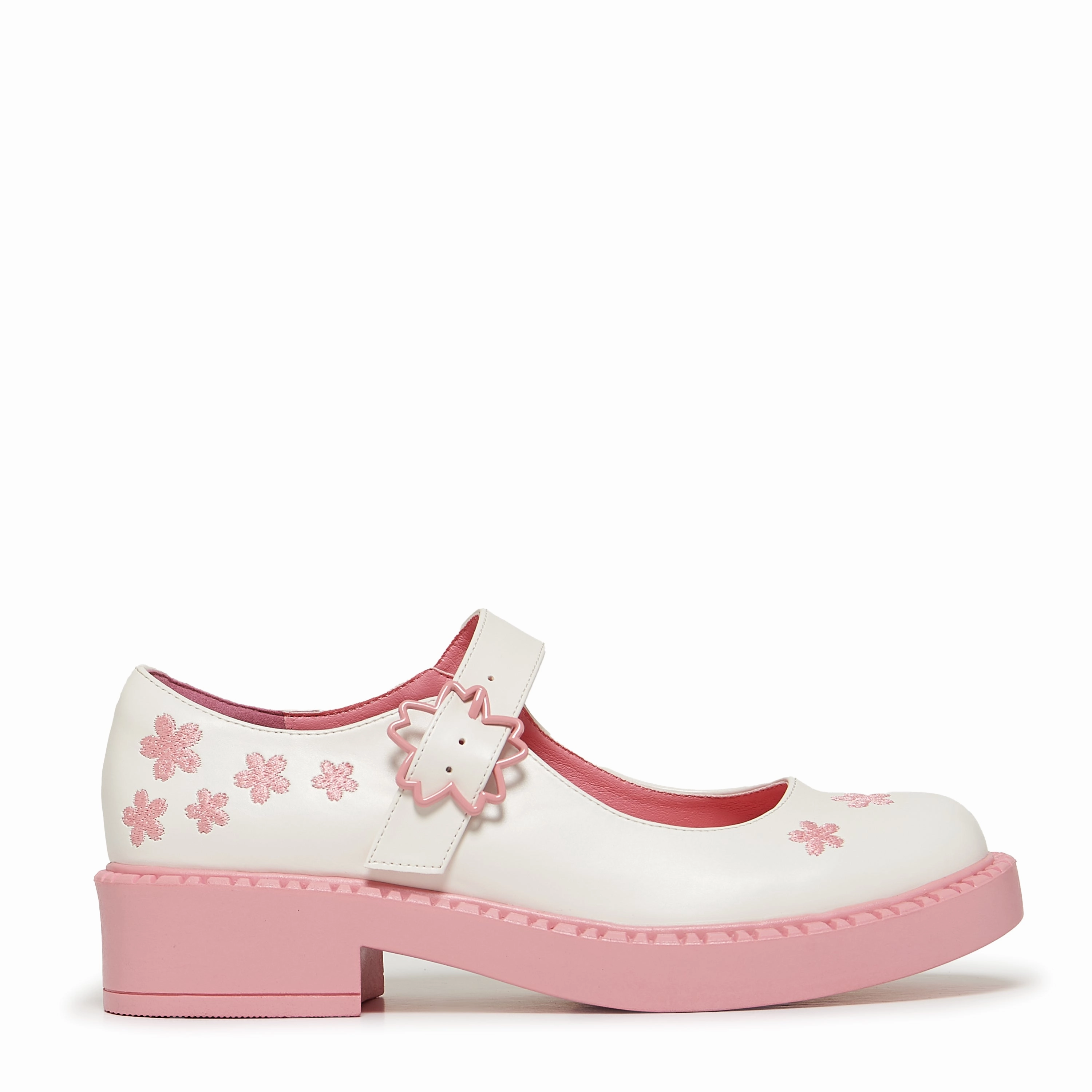 Sparkly Mary Jane Shoes Sakura Miku Cherry Blossom Mary Janes - White