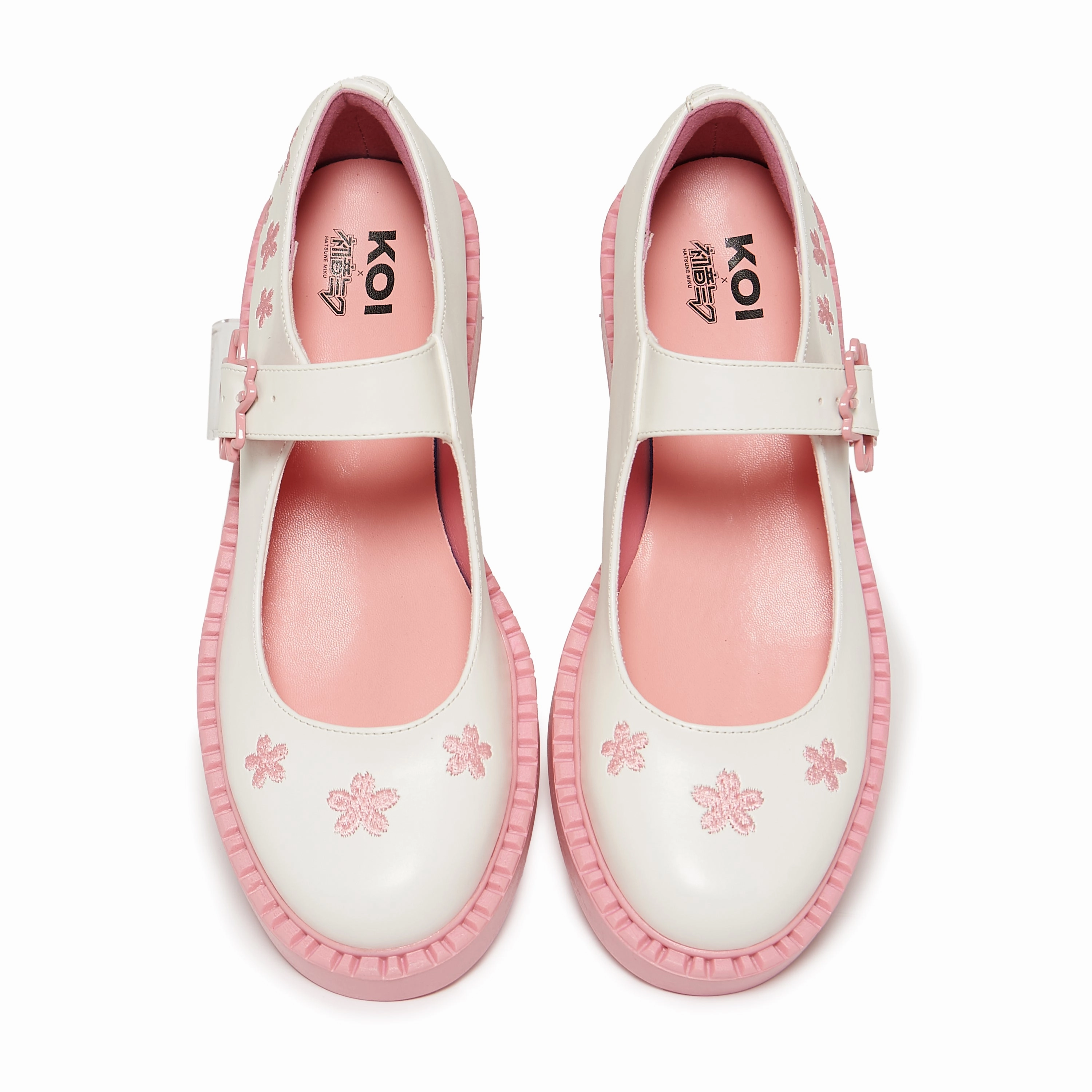 Mini Melissa Mary Jane Shoes Sakura Miku Cherry Blossom Mary Janes - White