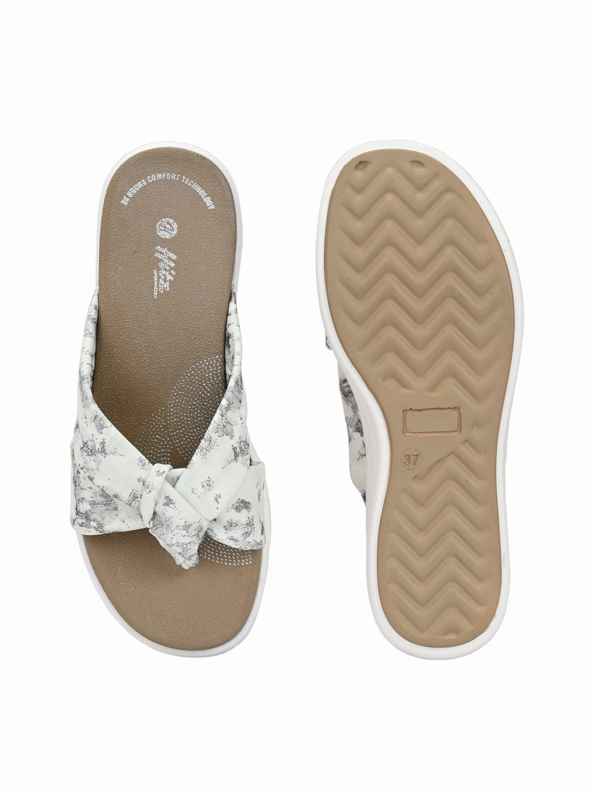 Flat Slide Sandals Saphira Knot Slippers