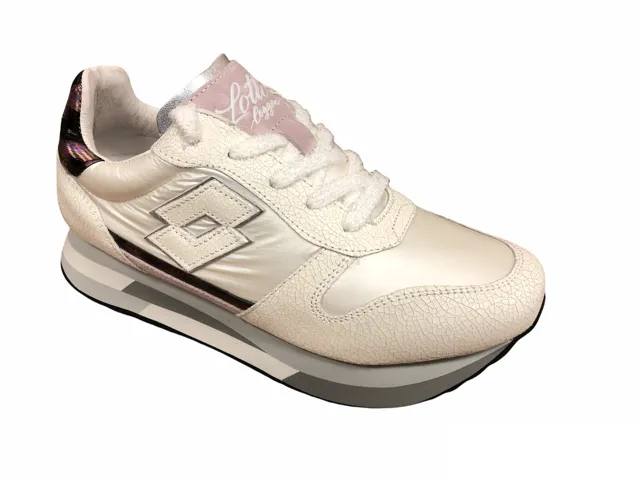 Lotto Leggenda sneakers da donna Wedge Crack W 217130 8NE bianco-argento Sneakers Dansko
