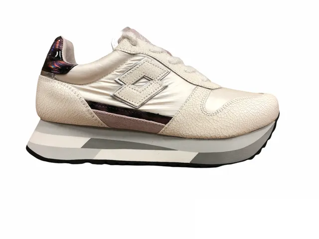 Lotto Leggenda sneakers da donna Wedge Crack W 217130 8NE bianco-argento Roshe Sneakers