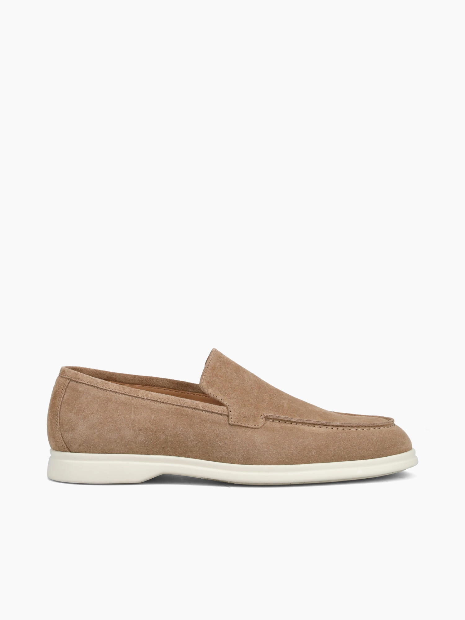Lorenzo Plain Beige Suede Flat Shoes Indonesia