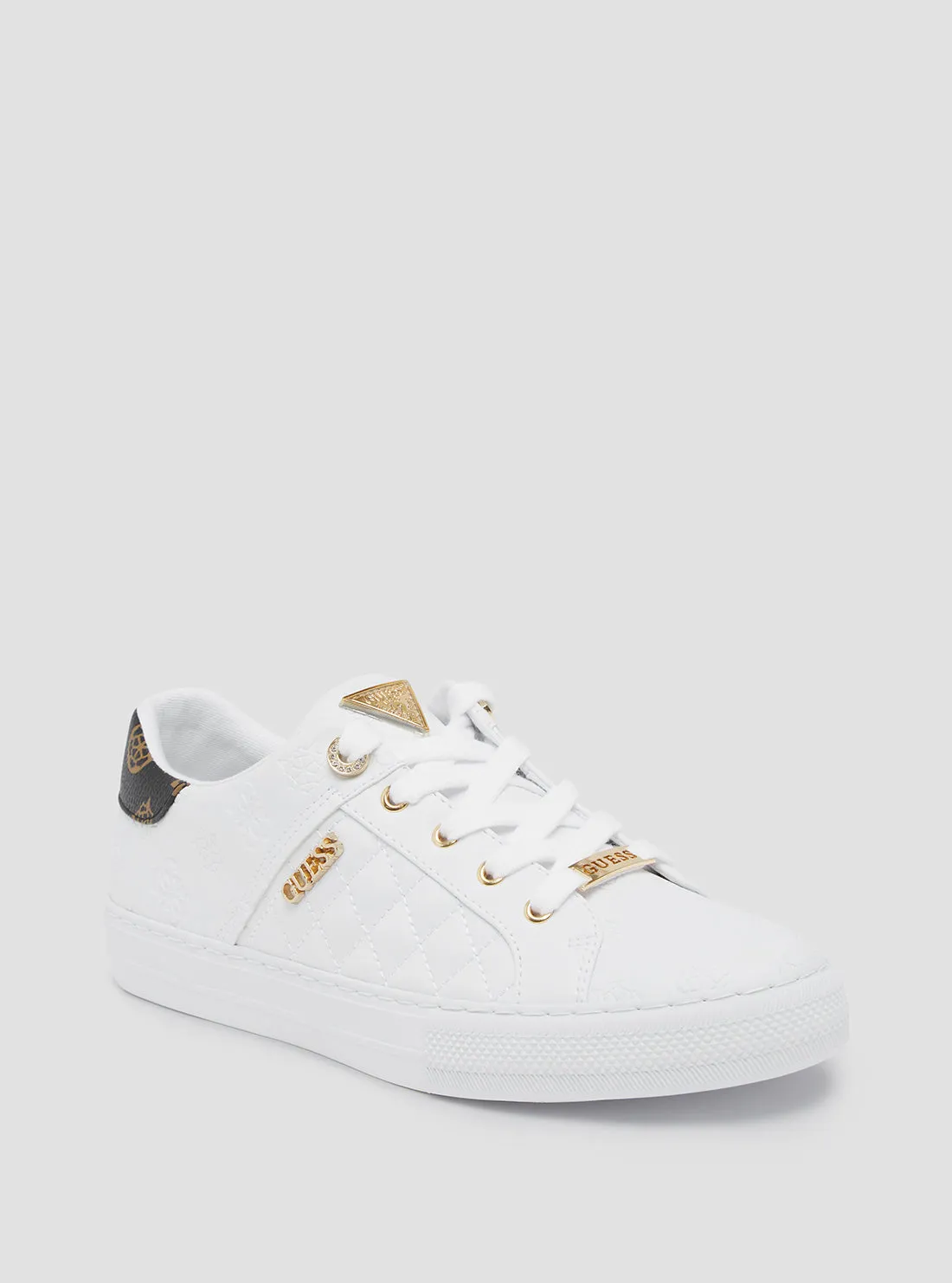 White Larsa Low Top Sneakers Sneakers With Platform