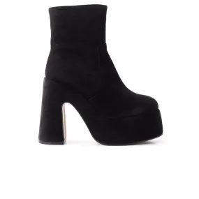 Daze Black Suede Amina Muaddi Giorgia Ankle Boots