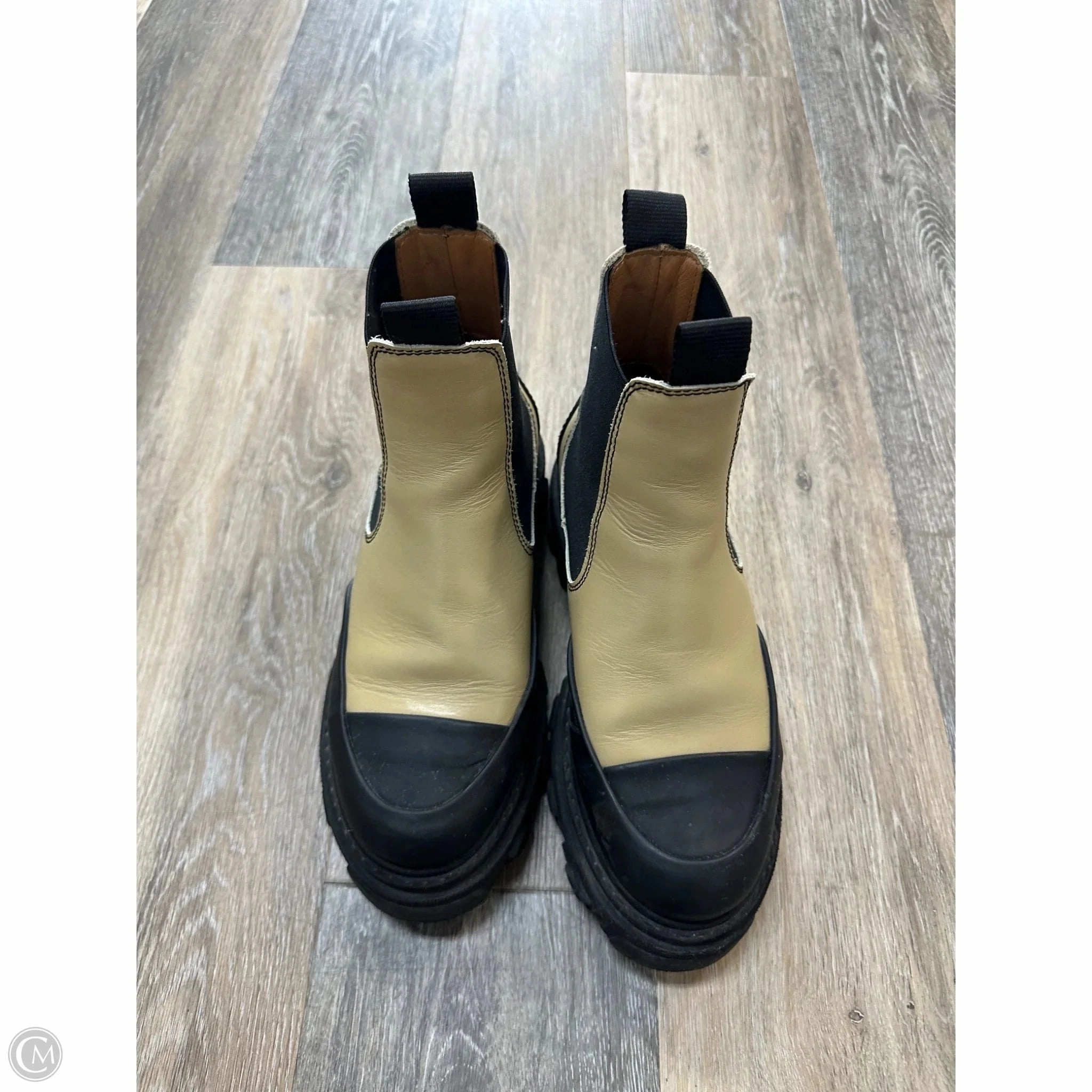 Snow Combat Boots Boots Combat By Ganni In Cream, Size: 8