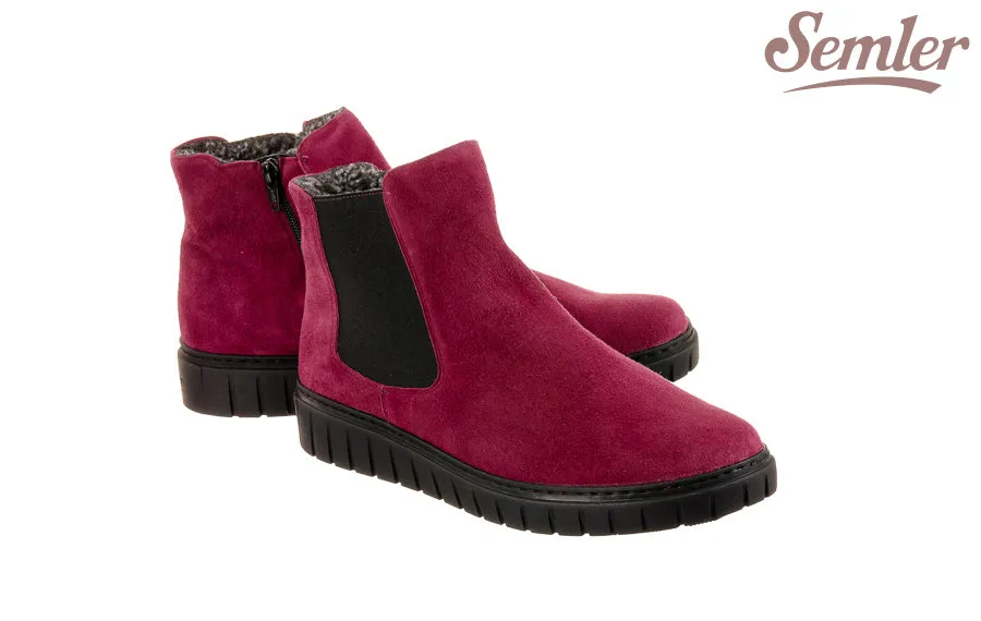 Sem Missy Berry Ankle Boots With White Sole