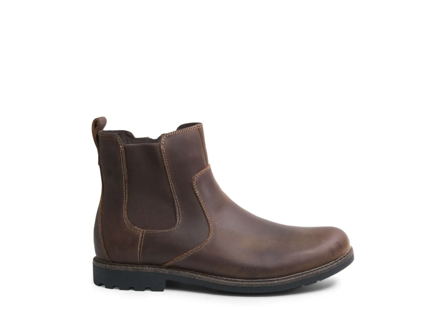 SHADE WATERPROOF BROWN LEATHER Garden Lug-sole Chelsea Boots