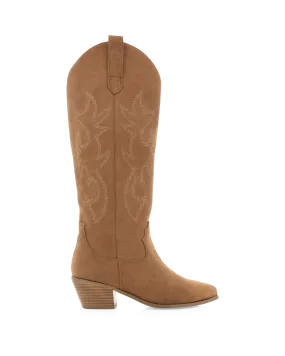 URSON - DARK TAN SUEDE Boots Ostrich