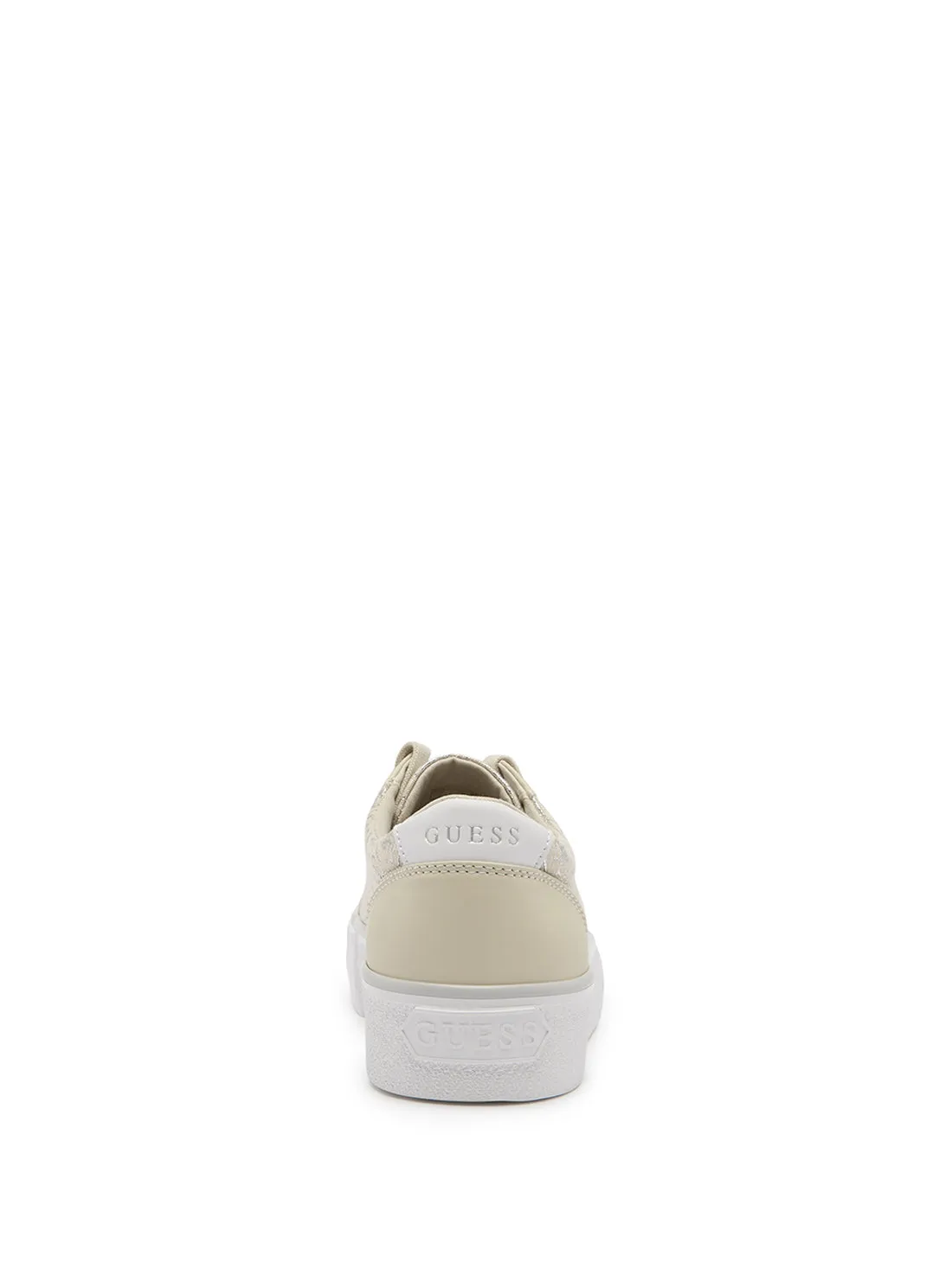 Silver Sneakers Silver Beige Nortin Logo Low Top Sneakers