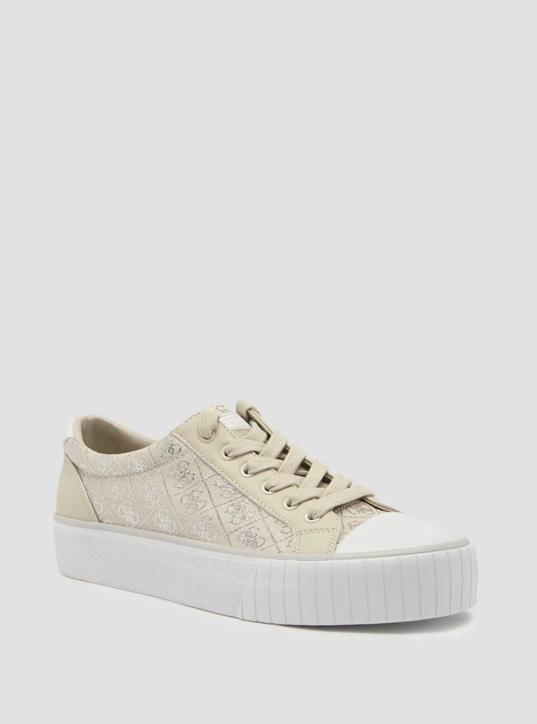 Sneakers Online For Sale Silver Beige Nortin Logo Low Top Sneakers