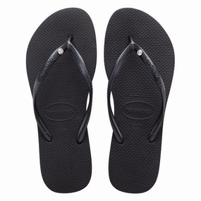HAVAIANAS SLIM CRYSTAL SW II - BLACK Winter House Slippers