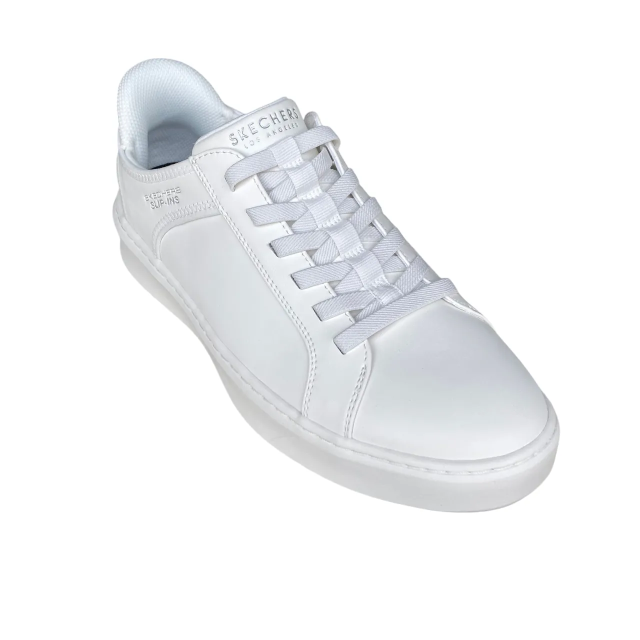 Sneakers Club C 85 Skechers scarpa sneakers da uomo Slip-ins Court Break Double Vented 183177/WHT bianco