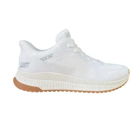 Hi Top Sneakers Shoes Skechers scarpa sneakersa da donna Slip-ins BOBS Squad 4 Staple Look 117624/WHT bianco