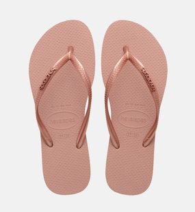 SLIM LOGO METALLIC - BALLET ROSE.GOLDEN BLUSH Crochet Easy Slippers