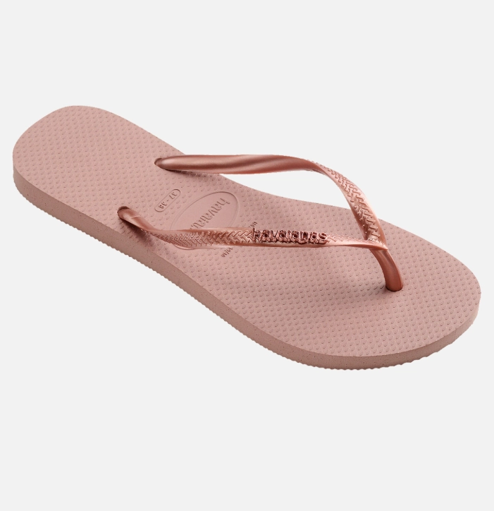Dem Golden Slippers SLIM LOGO METALLIC - BALLET ROSE.GOLDEN BLUSH