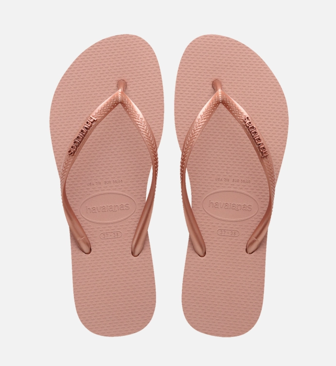 High End Slides SLIM LOGO METALLIC - BALLET ROSE.GOLDEN BLUSH