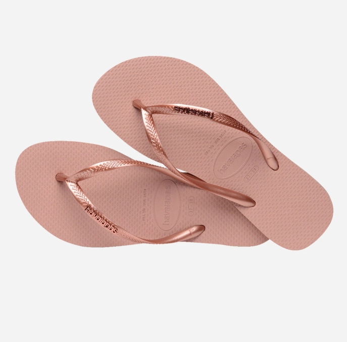 Slippers Dangling SLIM LOGO METALLIC - BALLET ROSE.GOLDEN BLUSH