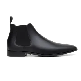 Leather Chelsea Boots Waterproof 'Sterling' wide-fit (EEE) men's vegan Chelsea by Zette Shoes - black