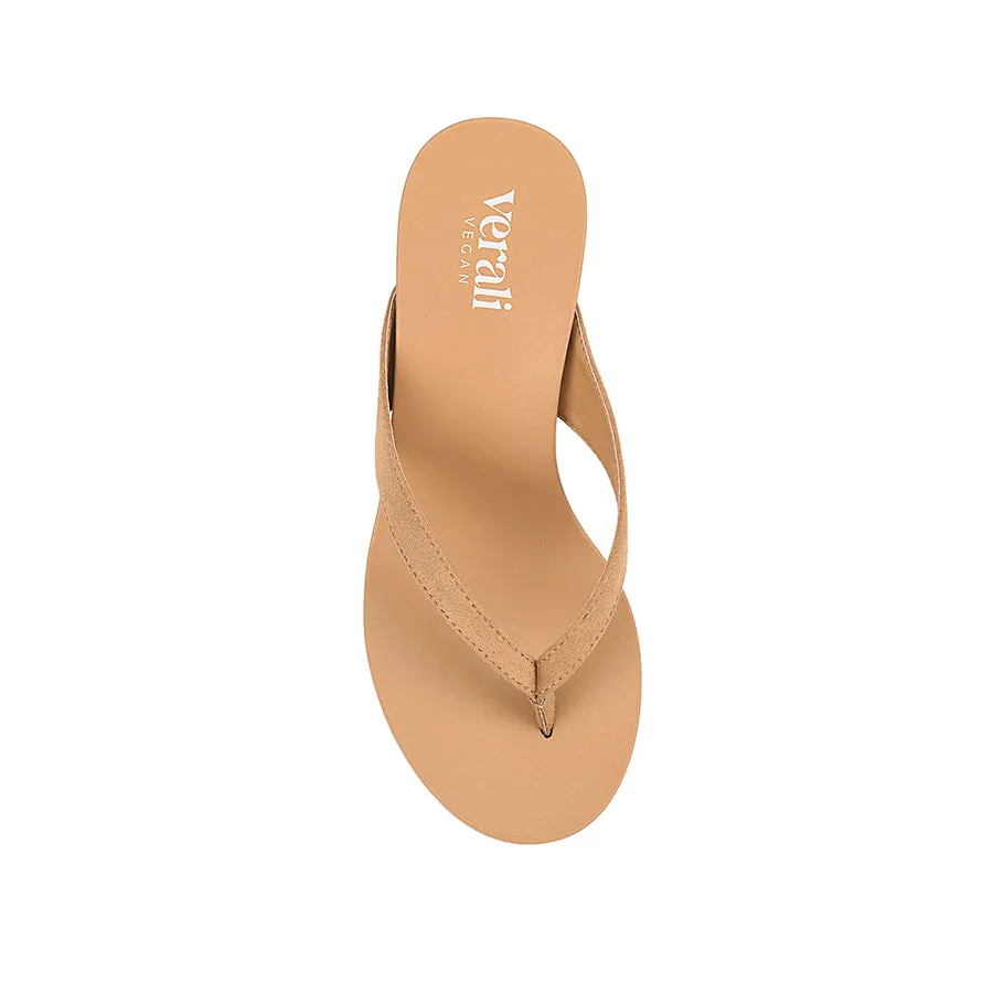 Polly Thong Wedges - Camel Tan Micro Skirts And High Heels