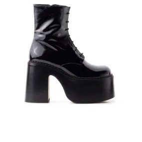 Tripp Black Naplack Jil Sander Leather Ankle Boots