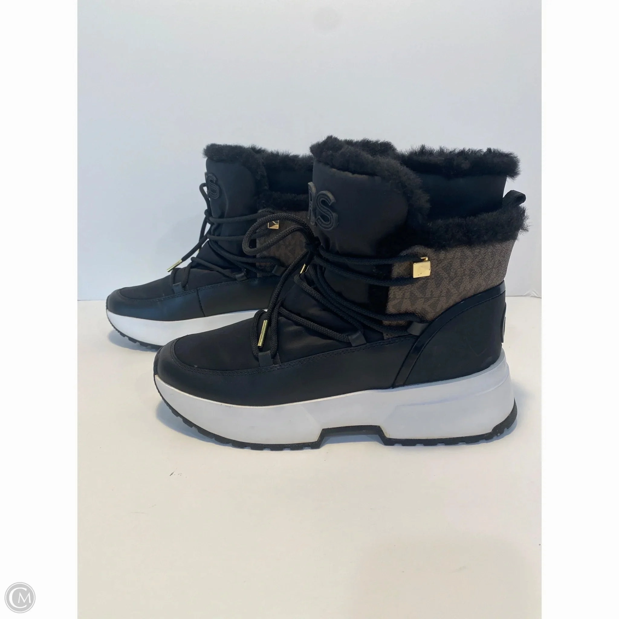 Boots Designer By Michael Kors In Black, Size: 7.5 Size 17 Snow Boots