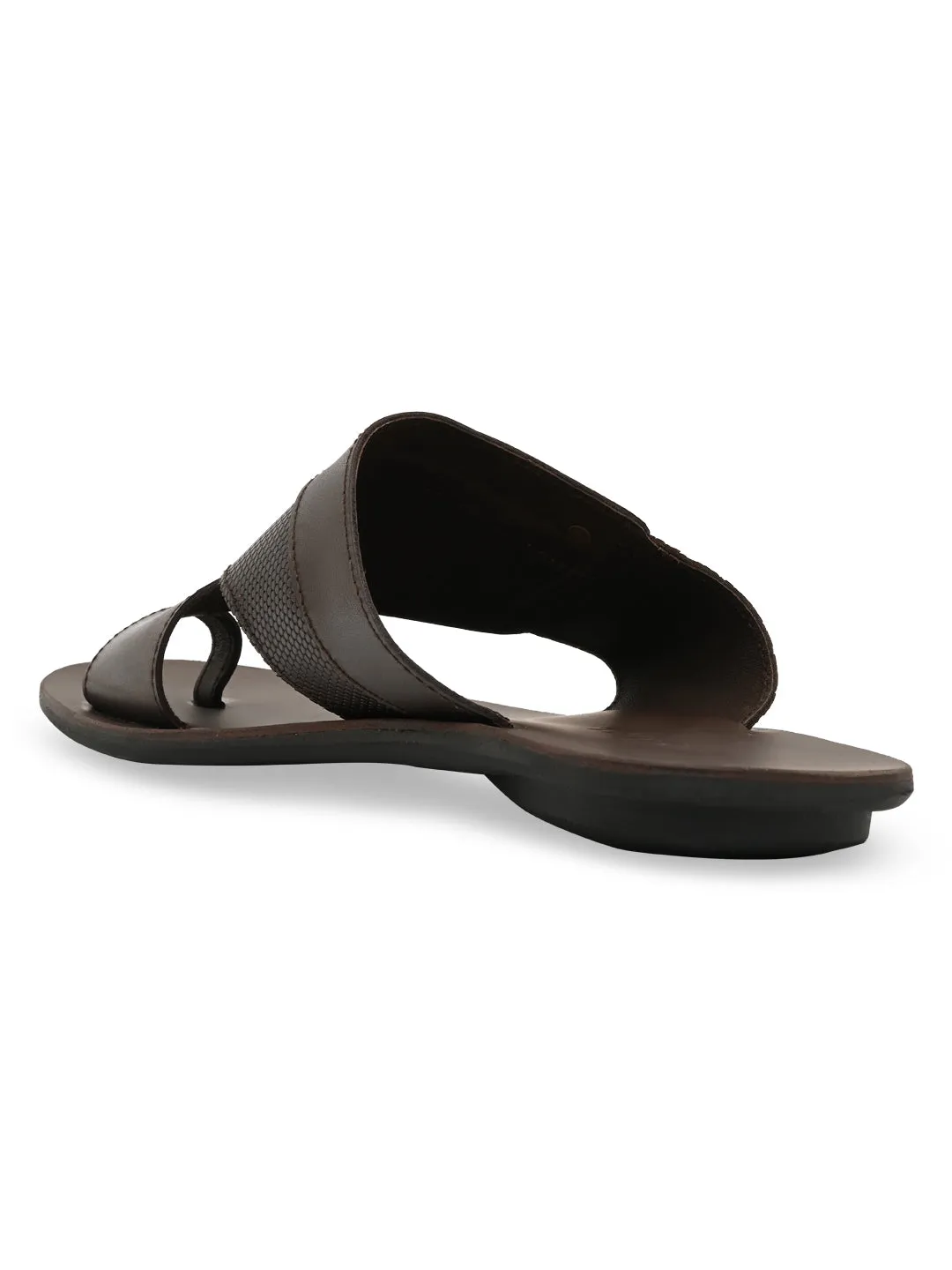 Gucci Gg Leather Espadrilles Regal Brown Men Casual One Toe Sandals