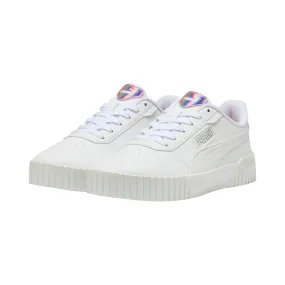 Designer Converse Sneakers Puma scarpa sneakers da donna Carina 2.0 GirlPower 395095-01 bianco-argento