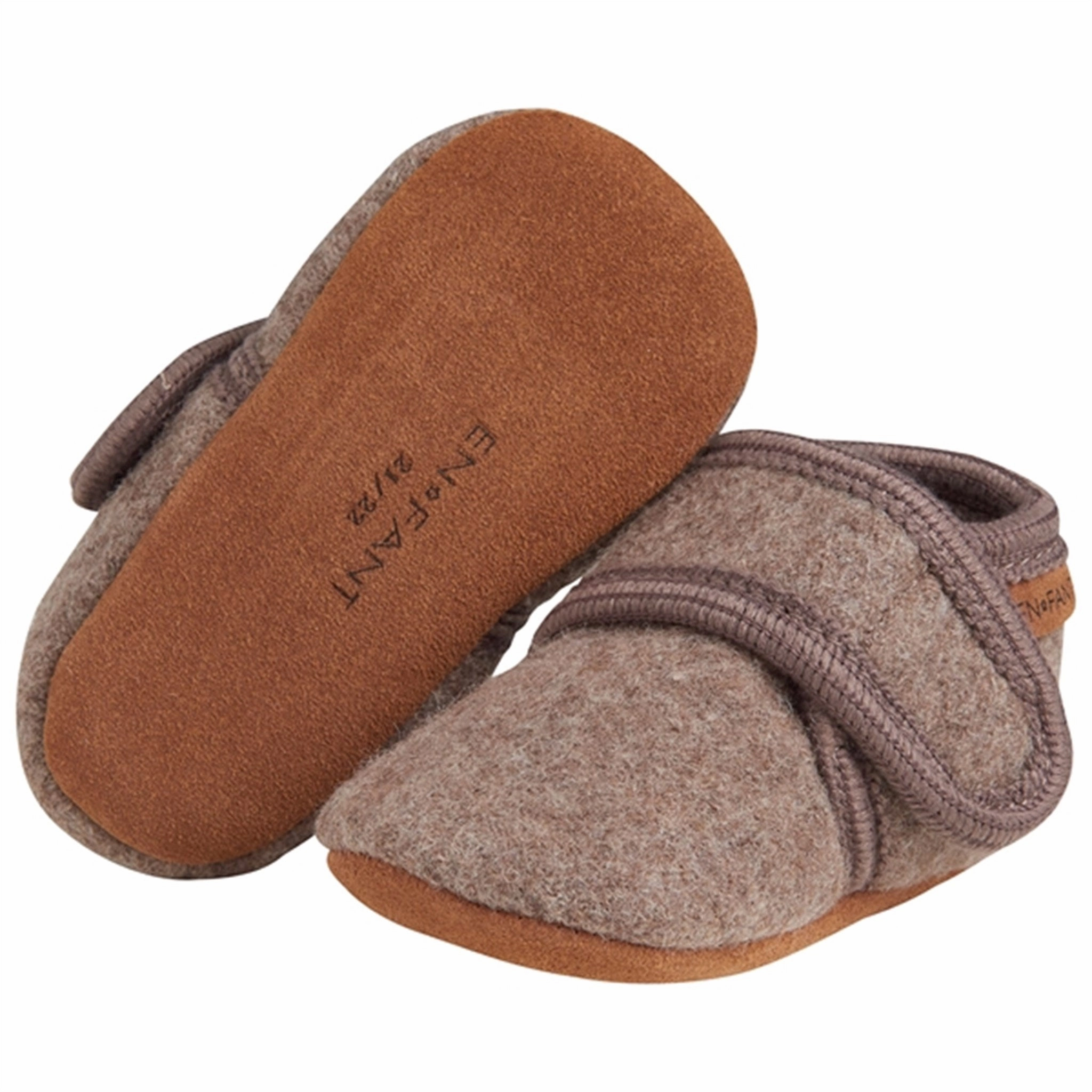 En Fant Baby Wool Slippers Walnut Indoor House Slippers