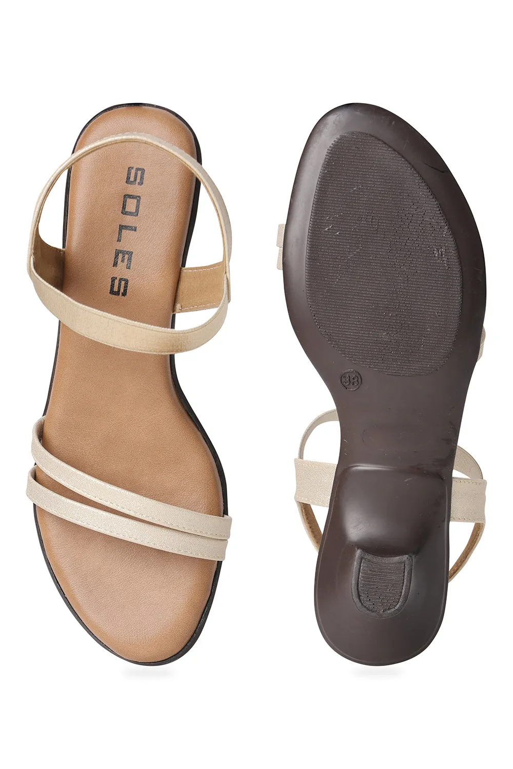 SOLES Double Strap Heels Calf Boots High Heel