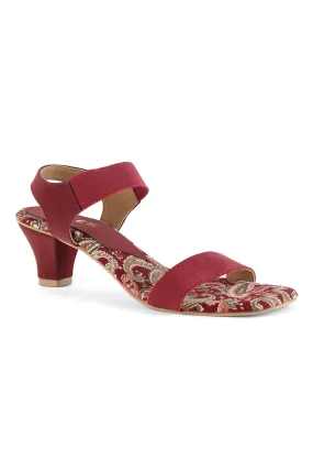 Most Expensive Brand SOLES Printed Kitten Heels Sandals