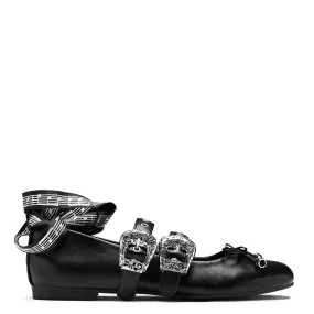 Song Of Rest Bard Flats - Black Andanines Patent Mary Jane Shoes