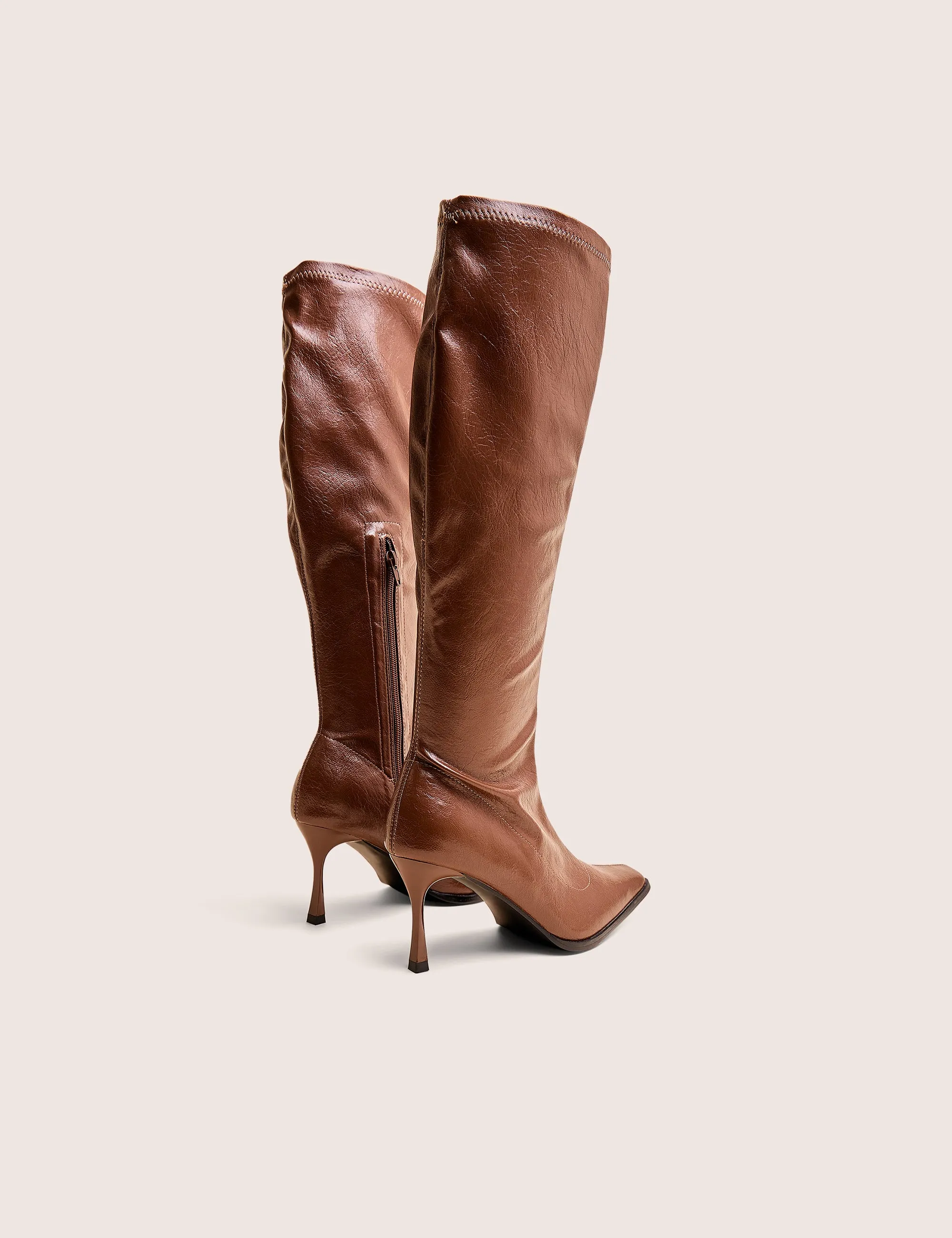 Scorpion Chocolate Mid Heel Sock Knee High Boots Padova Knee High Boot