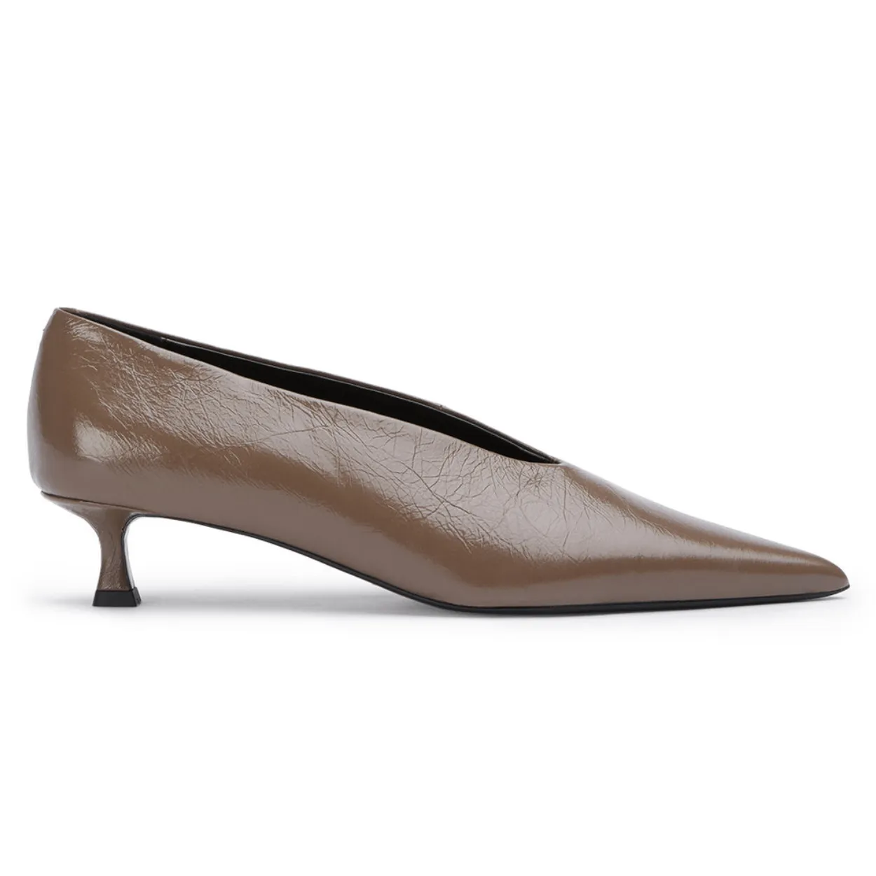 Patent Leather Heel Sandals Cherry